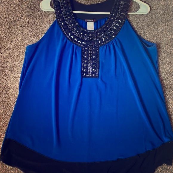 royal blue dressy top